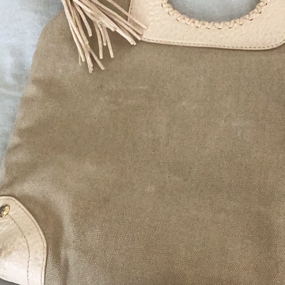 HENRI BENDEL Cream Leather Magazine Tote Bag - Picture 6 of 6